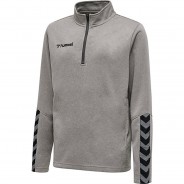 Preisvergleich für Oberteile: hmlAUTHENTIC KIDS HALF ZIP SWEATSHIRT Sweatshirts Kinder grau Gr. 152  Kinder