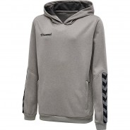 Preisvergleich für Oberteile: hmlAUTHENTIC KIDS POLY HOODIE Kapuzenpullover Kinder grau Gr. 152  Kinder
