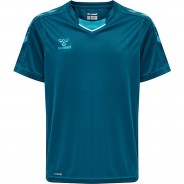 Preisvergleich für Oberteile: hmlCORE XK POLY JERSEY S/S KIDS T-Shirts Kinder blau Gr. 128  Kinder