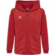 Preisvergleich für Oberteile: hmlCORE XK POLY ZIP HOOD SWEAT KIDS Kapuzenpullover Kinder rot Gr. 164  Kinder