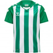 Preisvergleich für Oberteile: hmlCORE XK STRIPED JERSEY KIDS S/S T-Shirts Kinder grün Gr. 152  Kinder