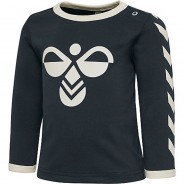 Preisvergleich für Oberteile: hmlFLIPPER T-SHIRT L/S T-Shirts Kinder dunkelblau Gr. 80  Kinder