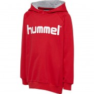 Preisvergleich für Oberteile: HMLGO KIDS COTTON LOGO HOODIE Kapuzenpullover Kinder rot Gr. 116  Kinder