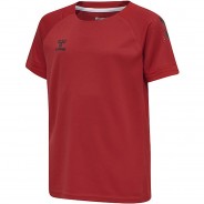 Preisvergleich für Oberteile: hmlLEAD S/S POLY JERSEY KIDS T-Shirts Kinder rot Gr. 116  Kinder