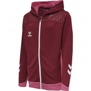 Preisvergleich für Oberteile: hmlLEAD ZIP POLY HOODIE KIDS Kapuzenpullover Kinder dunkelrot Gr. 116  Kinder