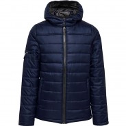 Preisvergleich für Oberteile: hmlNORTH QUILTED HOOD JACKET KIDS Sweatjacken Kinder dunkelblau Gr. 116  Kinder