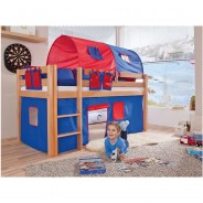 Preisvergleich für Jugendbetten: Hochbett ALEX, Buche massiv, natur, 90 x 200 cm holzfarben