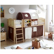 Preisvergleich für Jugendbetten: "Hochbett ""Eric"" Country Kiefer Natur Classic" natur Gr. 90 x 200