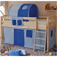 Preisvergleich für Jugendbetten: Hochbett Eric Country V Kiefer Natur natur Gr. 90 x 200