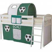 Preisvergleich für Jugendbetten: Hochbett Eric Country V Kiefer Weiß weiß Gr. 90 x 200
