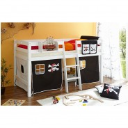 Preisvergleich für Jugendbetten: Hochbett Tipsi Buche Weiß weiß Gr. 90 x 200