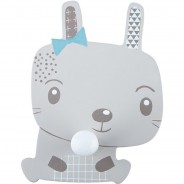 Preisvergleich für Kindermöbel: Holz Garderobe Kinder Hase Kleiderhaken Garderobenleiste Wandgarderobe Baby 12cm Garderoben blau
