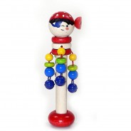 Preisvergleich für Babyspielzeug: Holzspielzeug Schellenstab Pirat bunt