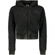 Preisvergleich für Oberteile: Hoodie cool dyed Sweatjacken  schwarz Gr. 152/158 Mädchen Kinder