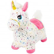 Preisvergleich für Kleinkindspielzeug: Hüpftier Einhorn Plüsch weiß