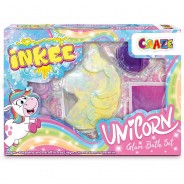 Preisvergleich für Kleinkindspielzeug: INKEE - Glam Bath Set Unicorn, Set mit 4 Einhorn-Badeartikeln, 310 g