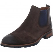 Preisvergleich für Schuhe: Jaser Chelsea Boots Leder-/Textilkombination uni Chelsea Boots braun/blau Gr. 48,5 Herren Erwachsene