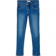 Preisvergleich für Hosen: Jeanshose Slim fit NKMROBIN , Bundweite REGULAR blue denim Gr. 104 Jungen Kinder