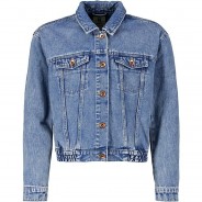 Preisvergleich für Jacken & Outdoorkleidung: Jeansjacke Blousonform Jeansjacken  blau Gr. 128/134 Mädchen Kinder