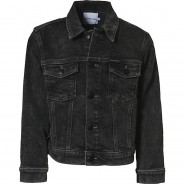 Preisvergleich für Jacken & Outdoorkleidung: Jeansjacke mit Rückenprint  grau Gr. 164 Jungen Kinder