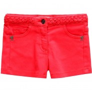 Preisvergleich für Hosen: Jeansshorts mit Gürtel  rot Gr. 122 Mädchen Kinder