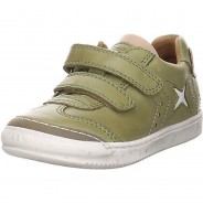 Preisvergleich für Schuhe: Jungen Sneaker Schuhe Miroko Klettschuh Kinderschuhe Glattleder uni Halbschuhe olive Gr. 35 Jungen Kinder
