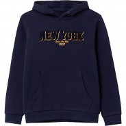 Preisvergleich für Oberteile: Kapuzenpullover  blau Gr. 152 Jungen Kinder