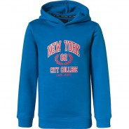 Preisvergleich für Oberteile: Kapuzenpullover TRADY  blau Gr. 128 Jungen Kinder