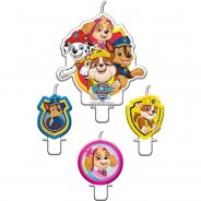 Preisvergleich für Partydekoration: Kerzen PAW Patrol, 4 Stück mehrfarbig