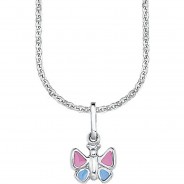 Preisvergleich für Accessoires für Kinder: Kette mit Anhänger , Sterling Silber 925, Schmetterling Halsketten  silber Gr. 38,0 Mädchen Kinder