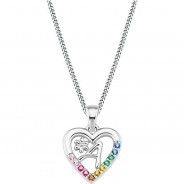 Preisvergleich für Accessoires für Kinder: Kette mit Anhänger , Sterling Silber 925, Zirkonia (synth.) A Halsketten  silber Gr. 38,0 Mädchen Kinder