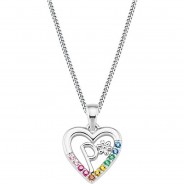 Preisvergleich für Accessoires für Kinder: Kette mit Anhänger , Sterling Silber 925, Zirkonia (synth.) P Halsketten  silber Gr. 38,0 Mädchen Kinder
