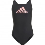 Preisvergleich für Bademode: Kinder Badeanzug YG BOS SUIT schwarz/pink Gr. 116 Mädchen Kinder