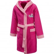 Preisvergleich für Bademode: Kinder-Bademantel mit Kapuze Frottier pink Gr. 110/116 Mädchen Kinder