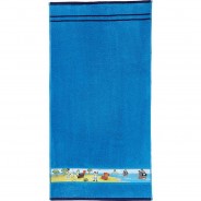 Preisvergleich für Heimtextilien: Kinder-Badetuch Frottier blau Gr. 70 x 140