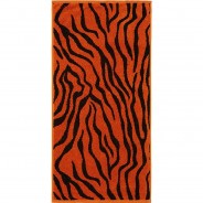 Preisvergleich für Heimtextilien: "Kinder-Badetuch ""Tiger"" Frottier" orange/schwarz Gr. 70 x 140