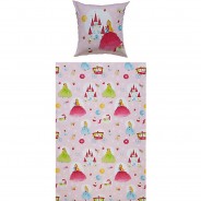 Preisvergleich für Heimtextilien: "Kinder-Bettwäsche ""Prinzessin"" Renforcé" rosa/pink Gr. 100 x 135 + 40 x 60