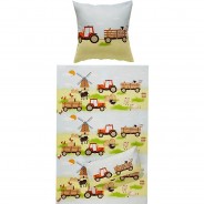 Preisvergleich für Heimtextilien: Kinder-Bettwäsche Renforcé bunt Gr. 135 x 200 + 40 x 80