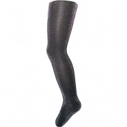 Preisvergleich für Strumpfwaren: Kinder Feinstrumpfhose schwarz/silber Gr. 110/116 Mädchen Kinder