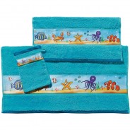Preisvergleich für Heimtextilien: Kinder-Frottier-Set 3-tlg. Frottier türkis Gr. one size