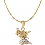 Preisvergleich für Accessoires für Kinder: Kinder Goldkette mit Engel Gold 333 / 8K Halskette Halsketten gold Gr. 42,0
