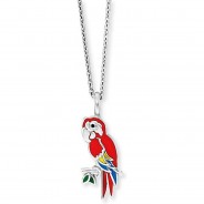 Preisvergleich für Accessoires für Kinder: Kinder-Halskette Papagei Silber Halsketten silber Gr. one size Mädchen Kinder