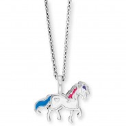 Preisvergleich für Accessoires für Kinder: Kinder-Halskette Pferd Silber Halsketten silber Gr. one size Mädchen Kinder