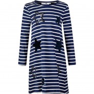 Preisvergleich für Kleider & Röcke: Kinder Jerseykleid dunkelblau Gr. 110 Mädchen Kleinkinder