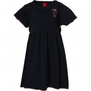 Preisvergleich für Kleider & Röcke: Kinder Jerseykleid dunkelblau Gr. 140 Mädchen Kinder