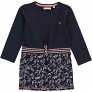 Preisvergleich für Kleider & Röcke: Kinder Jerseykleid dunkelblau Gr. 98 Mädchen Kleinkinder