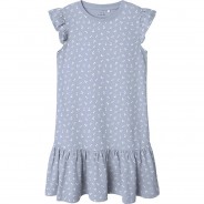 Preisvergleich für Kleider & Röcke: Kinder Jerseykleid NKFVIDA hellblau Gr. 128 Mädchen Kinder