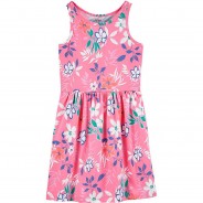 Preisvergleich für Kleider & Röcke: Kinder Jerseykleid pink Gr. 128/134 Mädchen Kinder