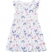 Preisvergleich für Kleider & Röcke: Kinder Jerseykleid RAINBOWS bunt Gr. 98/104 Mädchen Kleinkinder