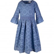 Preisvergleich für Kleider & Röcke: Kinder Kleid blue denim Gr. 152 Mädchen Kinder